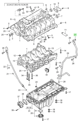 Кольцо уплотнительное автомобильное PORSCHE 99970739640
