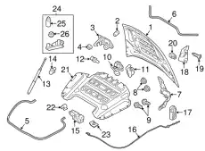 ФИКСАТОР 97051175100 PORSCHE