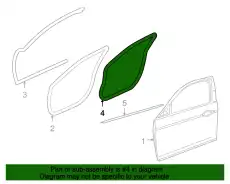 Уплотнитель двери JAGUAR C2C15636AEK