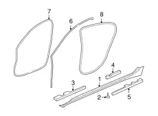 Уплотнитель двери JAGUAR C2Z27139