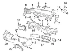GRILLE-SPEAKER C2Z25841LHJ JAGUAR