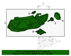 HEADLAMP AND FLASHER LR060882 LAND ROVER