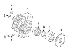 Генератор (без шкива) LR007089 LAND ROVER