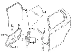 GLASS - REAR DOOR LR058835 LAND ROVER