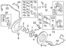 КРОНШТЕЙН ТОРМОЗНОГО СУППОРТА LR036570 LAND ROVER