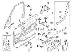 FINISHER - DOOR POCKET LR037359 LAND ROVER