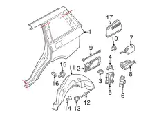 Подкрылок LAND ROVER LR011457
