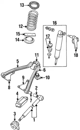 BRACKET - REAR AXLE LR045401 LAND ROVER