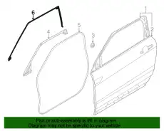 SEAL - DOOR FRONT AND REAR LR033100 LAND ROVER