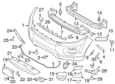  LR026536 ДЕФЛЕКТОР ПЕРЕДНИЙ ПРАВЫЙ LAND ROVER