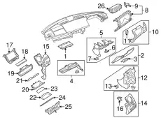 LR021326 ПЕПЕЛЬНИЦА LAND ROVER