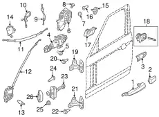  КРЫШКА РУЧКИ LR038478 LAND ROVER