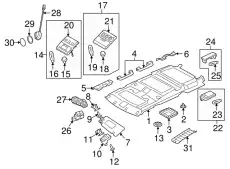  ПЛАФОН ПОТОЛКА ЛЕНД РОВЕР XDE500320 LAND ROVER