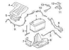  КРОНШТЕЙН ПРИЖИМА АККУМУЛЯТОРА LR038129 LAND ROVER