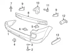 Лев кронштейн зад бампера LN AFU490091 LAND ROVER