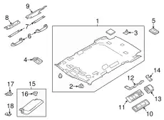 BRACKET - SUNVISOR LR042769 LAND ROVER