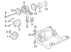 Болт опоры КПП KYP500073 LAND ROVER