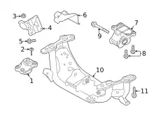  LR033201 БОЛТ КРЕПЛЕНИЯ ОПОРЫ ДВИГАТЕЛЯ LAND ROVER
