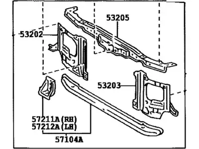 СУППОРТ РАДИАТОРА 5320160051 TOYOTA / LEXUS