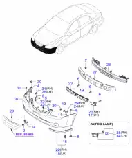 Решетка бампера HYUNDAI / KIA 865732F000