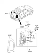 Фонарь задний HYUNDAI / KIA 924102K000