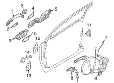 Ручка двери NISSAN 806771AN1A