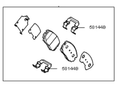 Тормозные колодки дисковые MOBIS 581012GA01