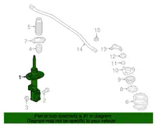 H STRUT ASSY-FR,RH 546612M650 HYUNDAI