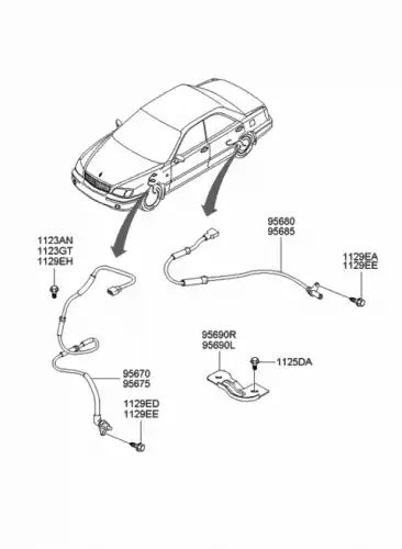 Датчик ABS HYUNDAI / KIA 9568039500