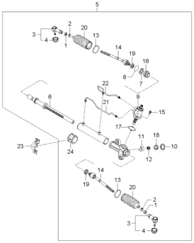 Рулевая рейка HYUNDAI / KIA 577002F100