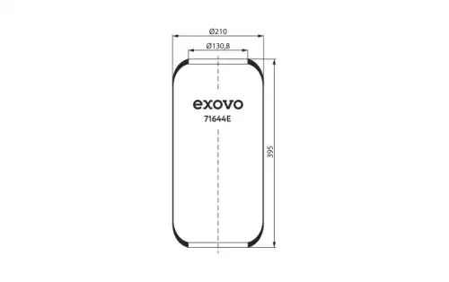  ОБОЛОЧКА ПНЕВМОАМОРТИЗАТОРА 71644E EXOVO