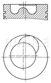 поршень IVEC 007 PI 00106 002 MAHLE