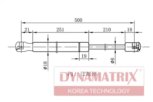 АМОРТИЗАТОР БАГАЖНИКА DGS291749 DYNAMAX