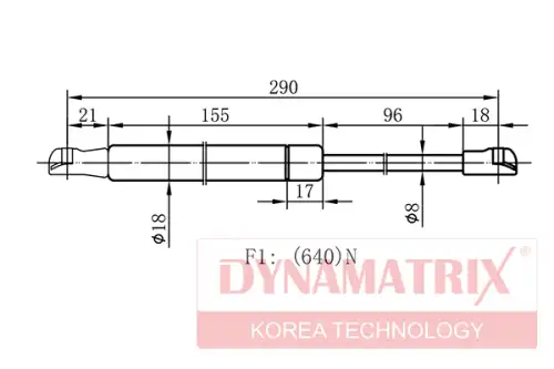 Амортизатор капота DYNAMAX DGS1041VO