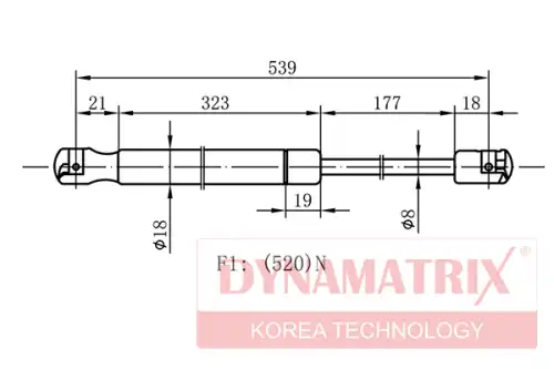 Амортизатор (упор) багажника DYNAMAX DGS9341XC