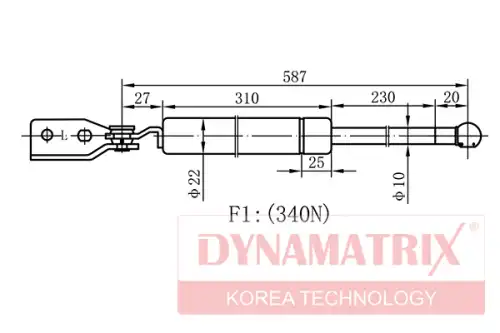 Амортизатор (упор) багажника DYNAMAX DGS043738