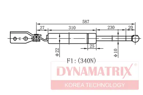 Амортизатор (упор) багажника DYNAMAX DGS043977