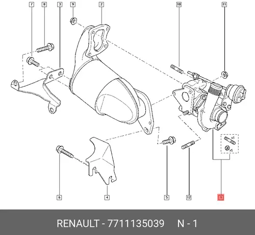 турбокомпрессор 7711135039 RENAULT