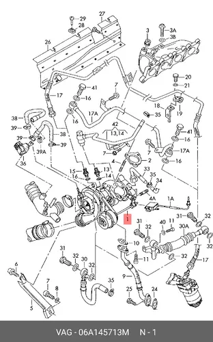 Турбокомпрессор 06A145713M VAG