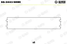 вкладыши шатунные PL-B! semi (1)\ Audi 80/90, VW Golf/Passat 1.6-2.4 D 80> 55-3443 SEMI GLYCO