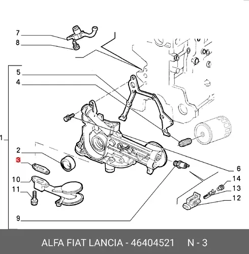 Seal 46404521 ALFA ROMEO