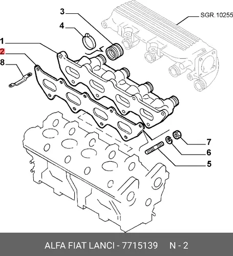 Прокладка коллектора LANCIA 7715139
