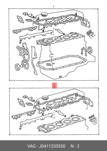 Gasket Set, cylinder head J0411235330 VAG