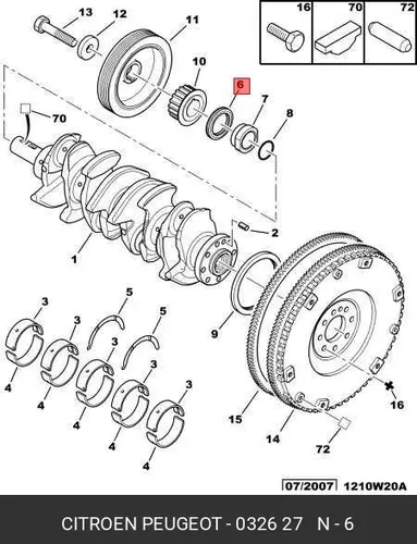 KURBELWELLENDICHTRING 40X55X6,5 0326 27 PSA