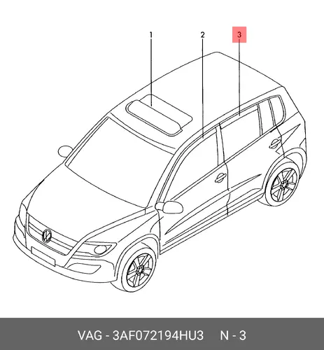  ДЕФЛЕКТОРЫ VAG 3AF072194HU3