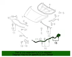 Трос капота TD1156720A00 MAZDA