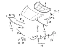 Трос капота TD1156720A00 MAZDA