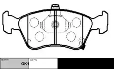 Тормозные колодки дисковые передняя ось CTR CKT-145