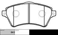 Тормозные колодки дисковые CTR CKTA-1