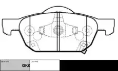 Тормозные колодки дисковые CTR CKHO-81